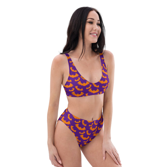 Batty Purple Recycled high-waisted bikini